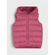 Sinsay - Kvitovana puffer prsluk sa kapuljačom - roze