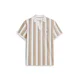 TOMMY HILFIGER Majica Relaxed Fit Stripe Crepe kamela/slonovina/črna