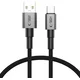 Kabel Tech-Protect UltraBoost DNA USB-C kabel 15W/3A 25 cm železno siva (5906302380701)