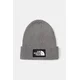 Otroška kapa The North Face KIDS TNF LOGO BOX CUFFED BEANIE siva barva, NF0A8CGUDYY1