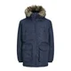 JACK & JONES Zimska jakna JJEConstruct temno modra/svetlo rjava
