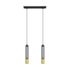 LED luster na sajli BARS 2xGU10/4,8W/230V crna/zlatna