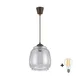 Brilagi - LED lestenec R GLASS na tankem kablu 1xE27/60W/230V O 26 cm rjav/dimno siv