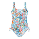 VENICE BEACH Enodelne kopalke Swimsuit Caru Venice Beach svetlo modra/zelena/oranžna/bela
