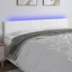 Vidaxl vidaXL LED vzglavje postelje belo 180x5x78/88 cm umetno usnje