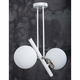 Bela/v srebrni barvi viseča svetilka s steklenim senčnikom o 15 cm Libra – Squid Lighting