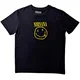Nirvana Majica Yellow Smiley Flower Sniffin Unisex Black 2XL