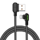 Mcdodo DVOSTRANSKI KABEL LIGHTNING Z 90° KOTOM ZA IPHONE 11 12 13 14 LED 3M