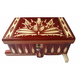 Big huge magic puzzle box jewelry box red wooden storage box with hidden key treasure brain teaser