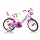 Dino bikes 166 RSN FAIRY Bela, roza tisk 16 2022