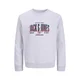 JACK & JONES Majica JJAERO nočno modra/ognjeno rdeča/pegasto bela