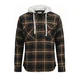 Radwa Srajca Mens flannel with hooddie rjava