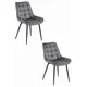 Brandless Stol BERA - temno siv žamet/črne noge x 2, (22055131)