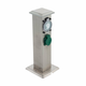 EGLO 96351 | Park_T Eglo utikačni stup pribor timer s utičnicom IP44 plemeniti čelik, čelik sivo, zeleno