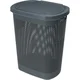 Koš za perilo s pokrovom 60 l črn