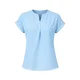 REGINA FASHION Bluza Blouse with button svetlo modra