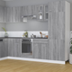 vidaXL Steklena viseča omarica siva sonoma 60x31x60 cm konstruiran les