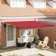 ročna retraktibilna tenda rdeča 400x300 cm