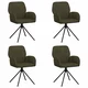 vidaXL vidaXL Vrtilne jedilne stole 4 pcs Umetno nubuk usnje Vojaška zelena, (5000296685)