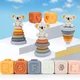 [pacza][1] Mehke senzorične kocke za dojenčke Koala Pyramid 13 kosov Z972