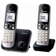 Bežični Telefon Panasonic KX-TG6852SPB Crna