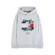 TOMMY HILFIGER Majica pegasto siva/temno zelena/krvavo rdeča/črna