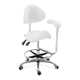 Sedlasta stolica s naslonom za ruke - naslon za leđa i sjedalo podesivi po visini - 51 - 61 cm - 150 kg - Bijela