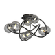 Wofi 9014-805 - LED plafonski luster NANCY 8xG9/3,5W/230V crna/hrom