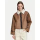 Weekend Max Mara Umetni kožuh Gessati 2625486011 Svetlo rjava Regular Fit