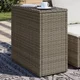 Vidaxl vidaXL Vrtna miza s stekleno ploščo siva 58x27,5x55 cm