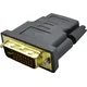 Adapter DVI moški (24+5) na HDMI ženski, črn