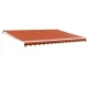 MAISON CHIC Zložljiva tenda - Senčniki oranžna in rjava 4,5x3 m blago in aluminij, (22038481)