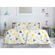 Žuto-bijela posteljina za krevet za jednu osobu od krepa 140x200 cm Top Class – B.E.S.