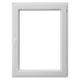 PVC prozor s kvakom (Š x V: 60 x 80 cm, DIN desno, Bijele boje)