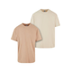 Mens T-Shirt Heavy Oversized Tee - 2-Pack unionbeige+sand