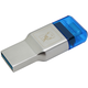 Kingston Technology MobileLite Duo 3C čitač kartica USB 3.2 Gen 1 (3.1 Gen 1) Type-A/Type-C Plavo, Srebro