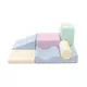 Blazin za plezanje, mehka igrala za otroke, poligon – 7 delni set, pastel