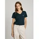 Pepe Jeans za ženske. PL506051 Macys T-shirt mornarsko modra (S), Priložnostno, Bombaž, Kratek rokav, Organski bombaž, Trajn