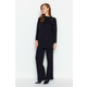 Trendyol Dark Navy Blue Button Detailed Knitwear Two Piece Set