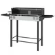 Homestar Žar na oglje z nastavljivo rešetko rotisserie 118x32x90 cm črno-srebrna