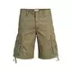 Jack & Jones Kratke hlače iz tkanine Cole Frank 12291369 Zelena Regular Fit