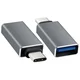 E-GREEN Adapter USB tip C - USB 3.0 M/F crni