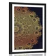 Plakat s paspartujem zlata orientalska Mandala - 20x30 black