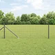 vidaXL Evropska ograda s 13 vijačnimi nosilci 0.4x25 m cinkana kovina siva