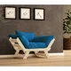 HANAH HOME Garden 1-Seat Sofa Prirodno Plava CPT8146 140