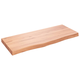 vidaXL Stenska polica svetlo rjava 100x40x6 cm trdna hrastovina