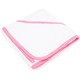 Otroška brisača s kapuco Bela/roza , 75 x 75 cm