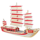 Woodcraft Lesena 3D sestavljanka Japonska jadrnica