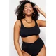 Trendyol Curve Black Square Neck Bralette Bikini Top