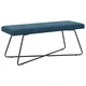 Vidaxl klop Enobarvno Modra 110 x 40 x 45 cm Žamet